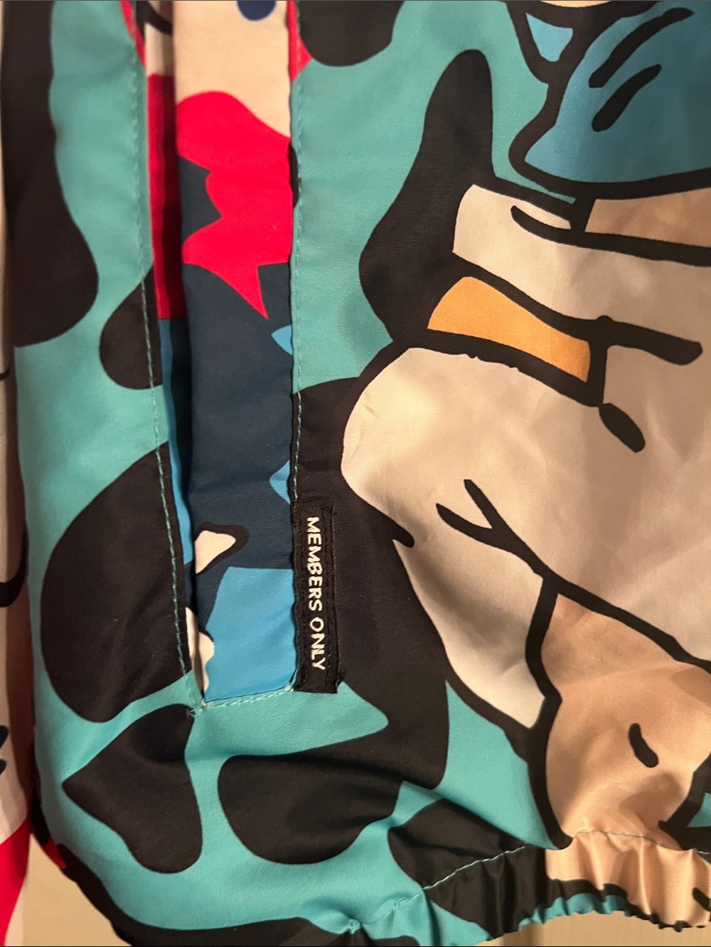 Members Only Nickelodeon Colorblock Jacket in Hot Pink, Teal, Black - Picture 3 of 6